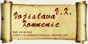 Vojislava Komnenić vizit kartica